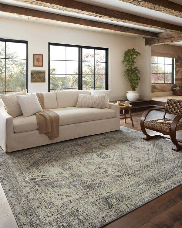 Magnolia Home by Joanna Gaines x Loloi Sinclair Machine Washable Natural / Sage Area Rug Rug Size: Runner 2'3" x 7'6"